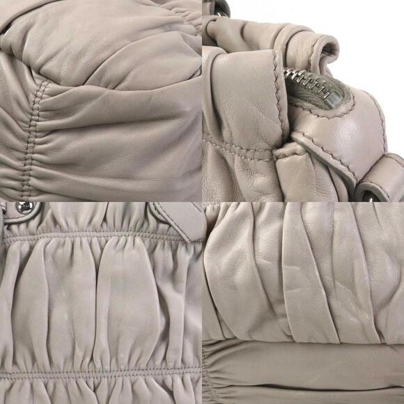 PRADA Gray Leather Shoulder Bag - Picture 3 of 5